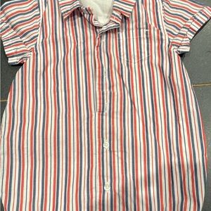 Janie and Jack Red and Blue Striped Shirt